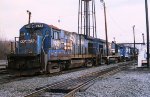 Conrail power at Dewitt yard